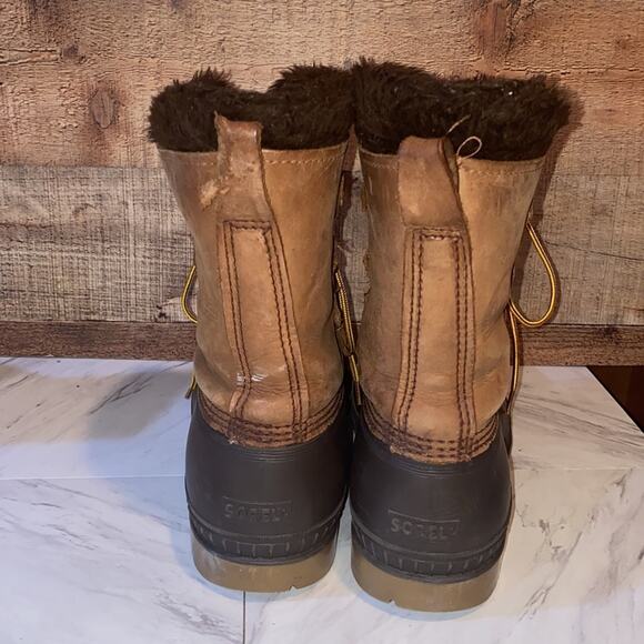 Sorel Badger Men\'s Leather Wool Winter Snow Boots Size 10 main image 8